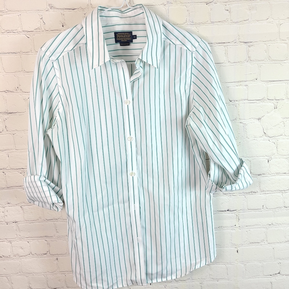 Pendleton Button Down Top Size 10 - image 1
